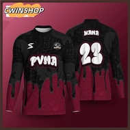 Pvma/select/smatp/business Jersey Cookie Jersey Viral Baju Lelaki Perempuan Jersi Murah Lengan Panjang Fashion Long Sleeve T Shirt Custom Name and Number Plus Size Sublimation