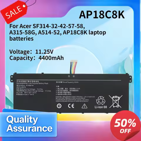 440mAh 11.25V For Acer SF314-32-42-57-58, A315-58G, A514-52, AP18C8K Laptop Batteries