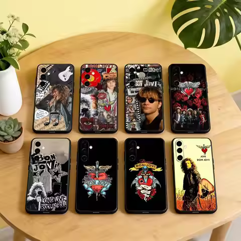 B-Bon J-Jovi Rock Band Phone Case For Samsung Galaxy A73,A72,A71,A70,A53,A52,A51,Soft Silicone Black
