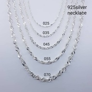 Pure silver 925 necklace wave chain**rantai leher perak 925