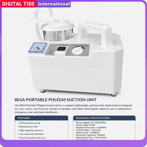 Veterinary Dental Surgical Medical Rechargeable Portable Sputum Mucus Phlegm Suction Machine
