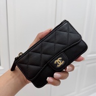 CHANEL 香奈兒 金釦 錢包 零錢包 卡夾 皮夾 短夾 名片夾 信用卡卡夾 卡包