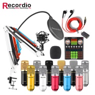 GAM-800K Condenser Microphone V21 Sound Card Set Computer Network K Song Microphone with Sound Card 