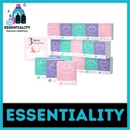(ESSENTIALITY) 3 Ply Pocket Tissue Facial Tissue Skin Environmental Friendly 7pcs 10 Pack Tissue