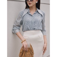 D.CHIC Embossed shirt, collar + mixed cuffs_CV.21323 MS: 1813431 (SS26)