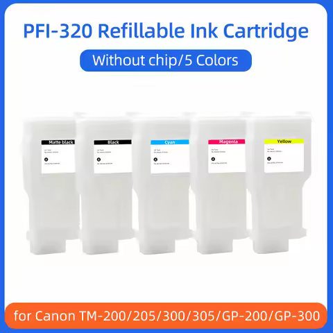 PFI-320 PFI 320 PFI320 Refillable Ink Cartridge for Canon TM-200/205/300/305 GP-200 GP-300 printer w