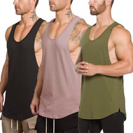 Summer Fashion Casual Soft Men's Gym Tank Tops Low Cut Sexy Men's Tops Muscle Men's Fitness Sportswe