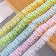 {Set 2m/5m/10m} Chiffon lace mixed version 2cm -2.5cm