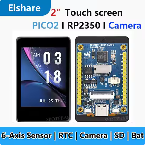 2 inch Raspberry Pi Pico 2 RP2350 240x320 LCD Capacitive TouchScreen Development Board Display QMI86