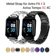 Metal Strap for Axtro Fit 4 3 Stainless Steel Band for Actxa Tempo 5C 4C Smart Fitness Tracker Sigap