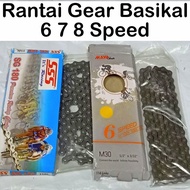 Rantai Gear Basikal 6 7 8 Speed Racing Mountain Bike bicycle chain Road Mtb gear 116 L lightweight F
