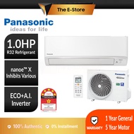 Panasonic [1.0HP/1.5HP] X-Deluxe R32 Aero Series INVERTER XU Series (XKH-1) Air Conditioner | CS-XPU10XKH-1 CS-XPU13XKH-1 (Nano WIFI Smart Air Con AirCond Air Cond 冷气机 CS-XPU10XKH CS-XPU13XKH CS-XPU10WKH CS-XPU13WKH)