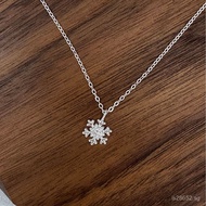 S999Christmas Niche Design Sense Pure Silver Collarbone2025New Year Necklace Light Luxury Women's Sn