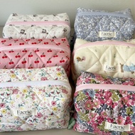 Hair Faerie - Handmade Quilted Pouch Makeup Organizer Bag Travel Puffy Cosmetic Pouch Skincare Acces