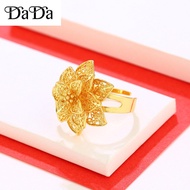 Original 916 Gold Richness Flower Living Ring Female Wedding Flower Ring