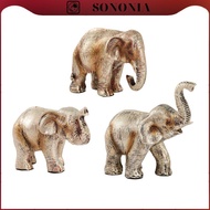 [SONONIA] Resin Elephant Ornaments Figurines Creative Nordic Style Tabletop Decoration Elephant Stat