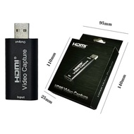 Video Capture Card HDM to USB 2.0 4K Input 1080p Output 30Hz 60fps HD Recorder Game Video Live Strea