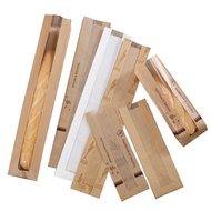Sip French Baguette Bread Bag Baking Packaging Window Kraft Paper Bag Caterpillar Bag Stick Bag 100 