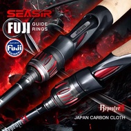 SEASIR REPEATER Fishing Rod FUJI-O Guide Rings Carbon High Sensitivity 2A Grade Cork Handle 6000G Su