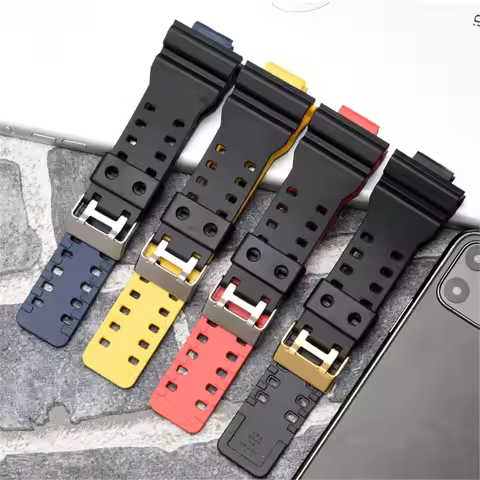 Strap for Casio G-Shock GA-100/110/120/150/200/300/400/700 GD-100/110/120 G-8900/GW-8900 GLS-100 Sil