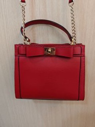 Kate spade mayfair 紅色蝴蝶結側背包 手提包