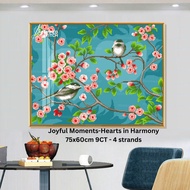 Stamped to Stitch Joyful Moments-Hearts in Harmony, 75x60cm, 9CT Aida Cloth Complete Set