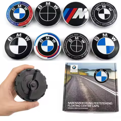 BMW GROUP 4Pcs 56MM 68MM Floating Wheel Center Cap For BMW M Emblem E46 E36 E34 F10 E90 F30 E60 F30 