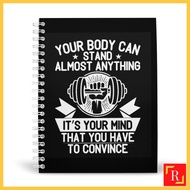 Spiral Notebook/Double Ring Notebook-(A4/A5 | Line/Blank | 80gsm)-Gym Quotes 8|ROYCE PUBLISHING