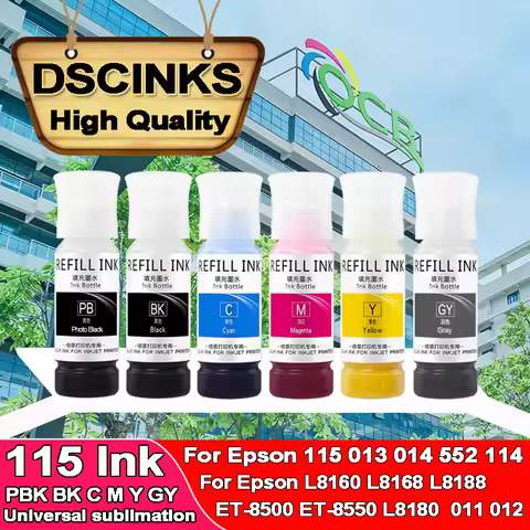 115 Refill Sublimation Ink kit 85ml Set For Epson L8160 L8168 L8188 ET-8500 ET-8550 L8180 for Epson 
