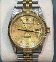 Rolex 16233J 金電腦面鑽石字