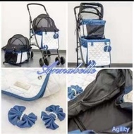 Mothercart Light weight Folding Double Pet Stroller  