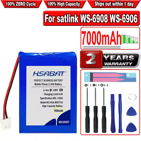 7000mAh Battery for satlink WS-6908 WS-6906 WS-6909 WS-6905 WS-6912 WS-6918 WS-6936 WS-6969 WS-6960 