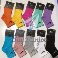 Stokin Nike Panjang Sport OOTD Socks Men Women Lelaki Perempuan Casual Sock Cotton Stoking Stocking 