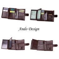 กระเป๋าสตางค์ผู้ชาย ชาย หนังวัวแท้ กระเป๋าเงินหนังม้าบ้า RFID 100 Italy Genuine Cow Leather Wallets for Men