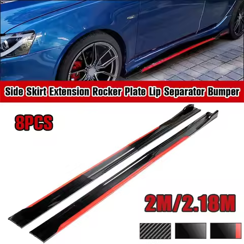 2M Car Side Skirt Extension Plate Lip Separator Bumper 2.18M Universal Racing Side Spoiler For Benz
