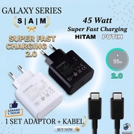 [ ORIGINAL ] Charger / Casan FOR Samsung Galaxy S24 S24 PLUS S24+ S24 ULTRA 5G 45 Watt 5A 2.0 Super 