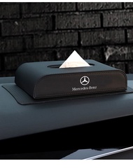 1pcs Car Tissue Box Luxury PU Leather Auto Paper Box Holder for Mercedes Benz E200 E300 E260 W205 W212 W166 W176 W246 B180 S212 X166 Car Tissue Box Accessories