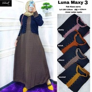 Luna Maxy Gamis Kaos Wanita Kekinian Best Seller by Valent Hijab