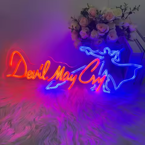 Neon Sign Devil02 May02 Cry02 Custom Neon Signs Bedroom Neon Bar Sign Decor Neon Game Room Decor Gam