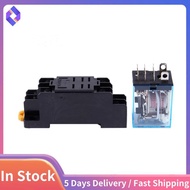 LY2NJ HH62P-L JQX-13F 220V AC Coil DPDT Power Relay 8 Pin w PTF08A Socket