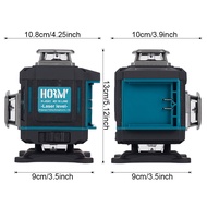 Hormy 4D 16 Line Laser Level Professional Remote Control Self-Leveling 360 Horizontal and Vertical L