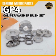 READY STOCK  GP4 CALIPER WASHER BUSH SET (4MM) M10 BUSH WASHER SPACER ALLOY ALUMINIUM KEPALA 14 SET