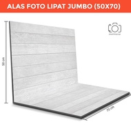 Alas Foto Lipat Jumbo Kayu Putih 70x50 cm / Background foto lipat besar untuk foto produk (WLJ-01)