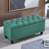 End-of-Bed Bench Long Sofa Bench Tech Fabric Shoe Changing Bench Clothing Store Sofa Long Storage Be