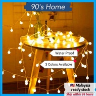 Globe String LED Fairy Lights Ferry Light Ball 1.5M3M Lampu Raya Decoration Mini Lights Waterproof L