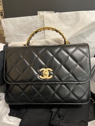 (Sold) *Unused* Chanel 23P Flap Bag 22cm with handle (Chanel 手柄) [Hera’s Luxury]