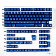 142 คีย์ Klein Blue Translucent Keycaps Double Shot Keycaps SA Profile Custom keycaps สําหรับ Mx Swi