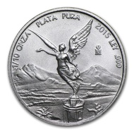 2015 Mexican Libertad 1/10 oz .999 Silver Coin BU 1/10oz