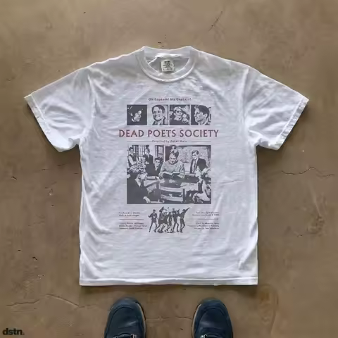 Dead Poets Society T-shirt | Movie Poster Pattern T-shirt Men's T-shirt Summer New Retro Unisex Casu