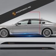 2pcs Car Door Side Skirt Car Body Decal Carbon Fiber Stickers For Porsche Boxster Cayenne Panamera M